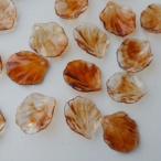 ビーズ ハンドメイド材料 べっ甲風花びらアクリルビーズ 10個