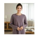 裏起毛ルームウエア　ミモレ丈ワンピース