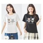 ショッピングスパンコール プリント半袖Tシャツ　スパンコール刺繍　ラインストーン刺繍