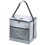 ショッピング保冷バッグ キャプテンスタッグ 保冷バッグ 容量30L/折りたたみ可デリス シルバー ソフトクーラー UE-501