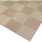 い草裏貼カーペット シンプルな市松模様で落ち着いたブラウン色 「市松」 本間６畳(286x382cm) 裏貼、本間タイプ