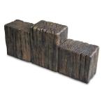 花壇 材木 花壇用ブロック スリーパーエッジャー C 段違3連 2個セット