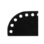 INAZUMA イナズマ 太糸用編み底 (約)21×8cm・穴φ6mm (11)黒 KBS-2108L