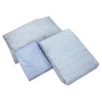 宇都宮製作　お得な寝具3点セットA ベッドパッド＆ボックス型シーツ＆枕カバー　各1枚ずつ ブルー　6139-1750　85cm