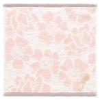 タオルハンカチ 25cm ピンク ジャルダン タオルチーフ 綿100% 大人可愛い