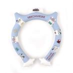 冷感クールリング サックス ネコまるけ柄 首回り34cm 暑さ対策 冷却用