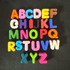 4個 アクリル 大穴 アルファベット ビーズ