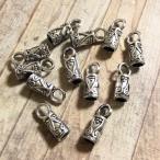 10 шт код наконечник бисер серебряный 