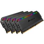 コルセア(メモリ) CMT32GX4M4C3200C16 DOMINATOR PLATINUM RGB 8GBx4 DDR4 3200 (PC4-25600) C16 1.35V Desktop Memory - Black