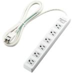ELECOM T-T3A-3625WH 3pinタップ/ 一括スイッチ/ 6口/ 2.5m/ ホワイト