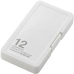 ELECOM CMC-SDCPP12WH メモリカードケース/ インデックス台紙付き/ SD6枚+microSD6枚収納/ ホワイト