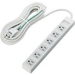 ELECOM T-T02-3650WH/RS RoHS指令 3ピン対応タップ/ 6個口/ マグネット付/ 5.0m/ ホワイト