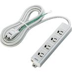ELECOM T-T06-3430LG/RS RoHS指令 3ピン対応タップ/ 4個口/ マグネット付/ 抜け止め/ 3.0m/ グレー