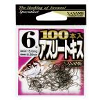 ささめ針 アスリートキス 12ＰＡＳ 9号 100本入 赤