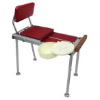 泡づけ本舗 小型長方型釣台(背もたれ・エサボール付)4本スライド足