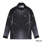  Daiwa одежда DE-7525 длинный рукав половина Zip рубашка L черный 