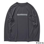 [ товар ограничен ] Shimano одежда dry Logo футболка длинный рукав M уголь SH-011X