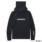 シマノ ウェア サンプロテクション フーディーシャツ L ネイビー SH-060Y
