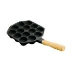 (2 шт. комплект )ikenaga.. металлоконструкция (Ikenaga Iron Works) takoyaki plate 14 дыра дерево рисунок газ огонь специальный ahi-jo сделано в Японии 411