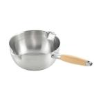 ヨシカワ 雪平鍋 20cm ガス火・IH対応 ステンレス 日本製 片手鍋 燕三条 両側注ぎ口 ミルクパン アイカタ aikata PD3007