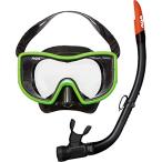 AQA(e- кий e-) морской спорт мужской маска &amp; snorkel 2 позиций комплект Mebius свет &amp;sami-V свет 2 черный × neon lime KZ