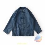  Denim жакет мужской мужской коричневый ina кнопка воротник-стойка .. воротник zonchi-woshu обработка хлопок casual обычно используя свободно Roo z Silhouette 