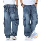  Denim мужской весна лето брюки-карго 6 карман есть большой размер свободно широкий брюки zonchi- Denim брюки брюки багги ji- хлеб довольно большой futoshi . джинсы 