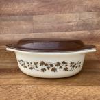 OLD Pyrex　ゴールデン　エイコーン　オーバルキャセロールデッシュ　043　G-1