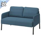 ショッピングikea IKEA - イケア - GLOSTAD -グロスタード- 2人掛けソファ クニーサ ダーク ブルー 121 cm (004.888.21)