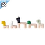 [ IKEA - Ikea -]GREJSIMOJS - серый simo стул - в машине дерево 20 шт комбинация / фигурка 5 шт (106.020.34)