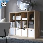 ショッピングikea IKEA - イケア - KALLAX -カラックス- シェルフユニット ホワイトステインオーク調 112x147 cm (204.099.41)