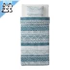 IKEA Original PROVINSROS 掛け布団カバー＆枕カバー ホワイト ブルー 150x200/50x60 cm