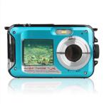 2022デジカメ 防水 防水カメラ 2.7K デジカメ 水中カメラ デジタルカメラ 予備バッテリースポーツカメラ デュアルスクリーン 日本語説明書付き4800万画素数