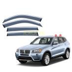 【4枚 】車用サイドバイザー BMW X3 F25 2011-2017 専用 ドアバイザー サイドバイザー 車種専用設計 カーレインシールド トリムカバー 雨除け 換気 ドアバイザ