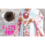 ジュニア 向き ウィッグ　　お団子ウィッグ    耐熱   七五三ジュニア   三つ編み入り   ダンス   シュシュポニーウィッグ　和装ウィッグ　ネコポス可