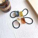 韓国 レトロ シンプルなヘアアクセサリー ポニーテール基本ゴムバンド女性