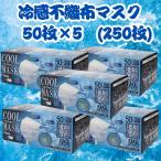 ショッピング冷感マスク 冷感 マスク 不織布 ホワイト 50枚入 5個 250枚入り 接触冷感 冷感マスク ひんやり HIRO ヒロコーポレーション