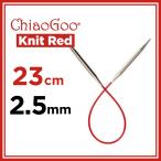  колесо игла 23cm 2.5mm ChiaoGoo Ciao g-Knit Red вязаный красный 9 дюймовый плетеный игла Mini колесо игла носки манжеты 