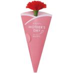 母の日カーネーション（メッセージカード付）　約13×6cm　カーネーション：布・PE【100本入】