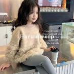  tops вязаный свитер Kids ребенок одежда девочка мужчина длинный рукав ... круглый вырез zonchi- детская одежда одноцветный cut and sewn Junior младенец весна осень-зима защищающий от холода теплый модный 