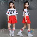  ребенок Cheer девушка костюм танцевальный костюм 2 позиций комплект Kids Cheer девушка костюм Cheer девочка zonchi- Cheer Dance форма hip-hop Dance одежда костюмированная игра Koshien 