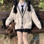  кардиган school кардиган вязаный кардиган s форма вязаный свитер .. способ zonchi-V шея длинный рукав матроска передний открытие повседневный используя .