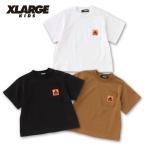 XLARGE KIDS (エクストララージ）xl9412201-OGゴリラポケット半袖Tシャツ（シロ、クロ、チャ）