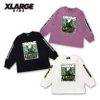 XLARGE KIDS (エクストララージ）xl9413239-ミュージックOGゴリラ長袖Tシャツ（シロ、パープル、クロ）