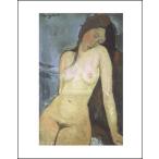 -アートポスター-腰かける裸婦 1917年(281×358mm) モディリアーニ -おしゃれインテリアに-