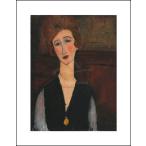 -アートポスター-女の肖像.1917-1918年(281×358mm) モディリアーニ -おしゃれインテリアに-