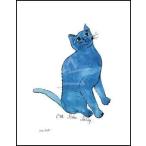 -アートポスター-ウォーホル　Untitled(One Blue Pussy),c.1954-281x358mm- -おしゃれインテリアに-