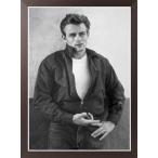 ショッピングアート作品 ジェームス ディーン ポスター 木製アートフレーム付 ジェームスディーン JAMES DEAN