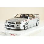 アイドロン 1/43 ニッサン スカイライン GT-R BNR34 NISMO R-tune シルバー 完成品ミニカー EM436A 9月予約