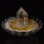 【高品質】ポイント水晶クラスター浄化3点セット福袋！ローズクォーツさざれ水晶200g/ガラスの器 CP5